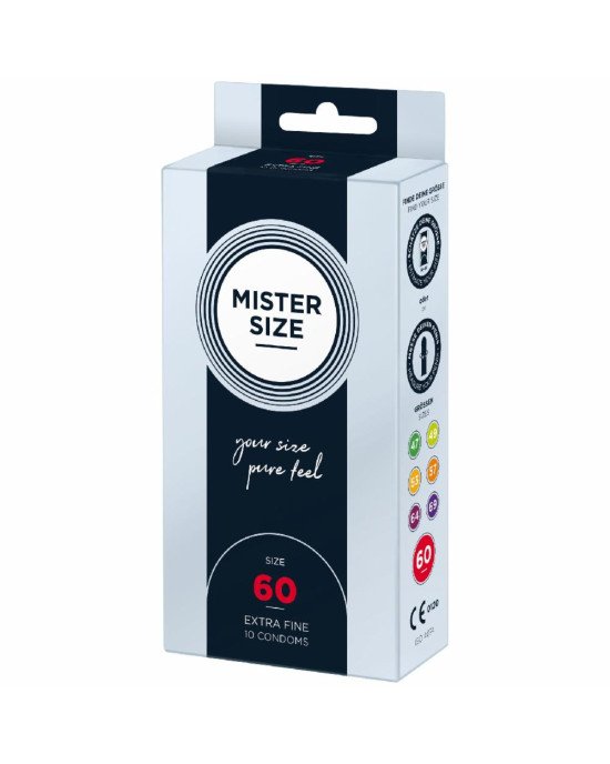 Презервативи Mister Size - pure feel - 60 (10 condoms), товщина 0,05 мм Презервативи Mister Size - pure feel - 60 (10 condoms), товщина 0,05 мм