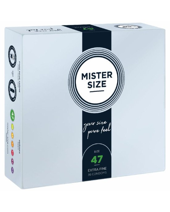 Презервативи Mister Size - pure feel - 47 (36 condoms), товщина 0,05 мм Презервативи Mister Size - pure feel - 47 (36 condoms), товщина 0,05 мм