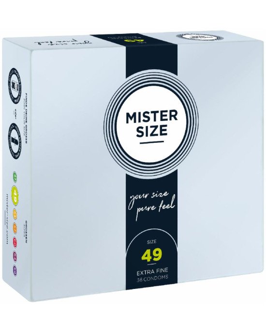 Презервативи Mister Size - pure feel - 49 (36 condoms), товщина 0,05 мм Презервативи Mister Size - pure feel - 49 (36 condoms), товщина 0,05 мм