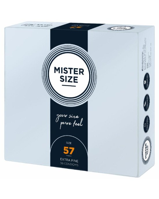 Презервативи Mister Size - pure feel - 57 (36 condoms), товщина 0,05 мм Презервативи Mister Size - pure feel - 57 (36 condoms), товщина 0,05 мм
