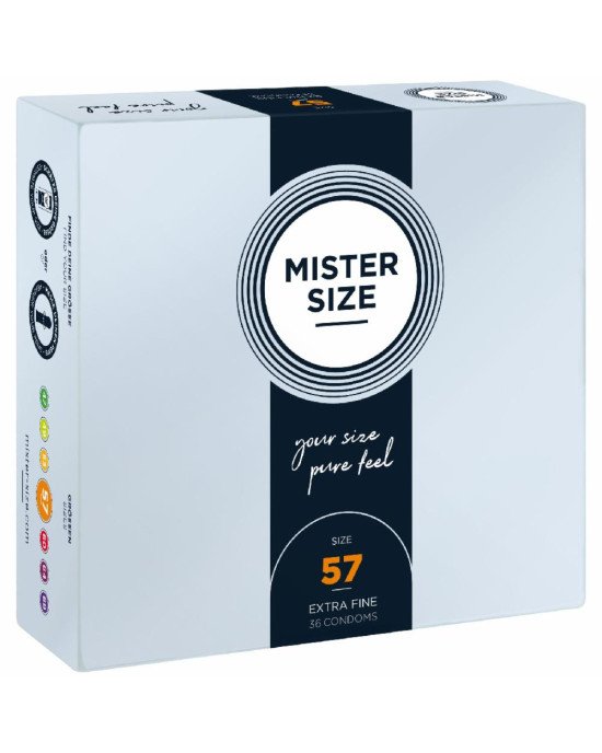 Презервативи Mister Size - pure feel - 57 (36 condoms), товщина 0,05 мм Презервативи Mister Size - pure feel - 57 (36 condoms), товщина 0,05 мм