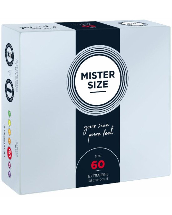 Презервативи Mister Size - pure feel - 60 (36 condoms), товщина 0,05 мм Презервативи Mister Size - pure feel - 60 (36 condoms), товщина 0,05 мм