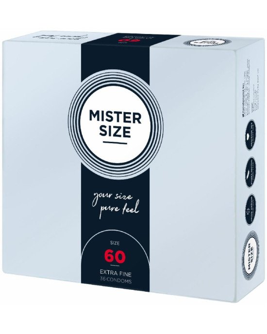 Презервативи Mister Size - pure feel - 60 (36 condoms), товщина 0,05 мм Презервативи Mister Size - pure feel - 60 (36 condoms), товщина 0,05 мм