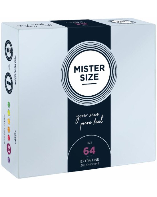 Презервативи Mister Size - pure feel - 64 (36 condoms), товщина 0,05 мм Презервативи Mister Size - pure feel - 64 (36 condoms), товщина 0,05 мм