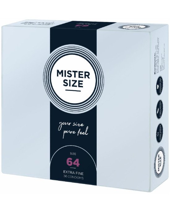 Презервативи Mister Size - pure feel - 64 (36 condoms), товщина 0,05 мм Презервативи Mister Size - pure feel - 64 (36 condoms), товщина 0,05 мм
