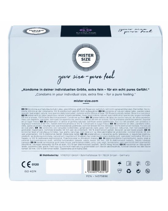 Презервативи Mister Size - pure feel - 69 (36 condoms), товщина 0,05 мм Презервативи Mister Size - pure feel - 69 (36 condoms), товщина 0,05 мм