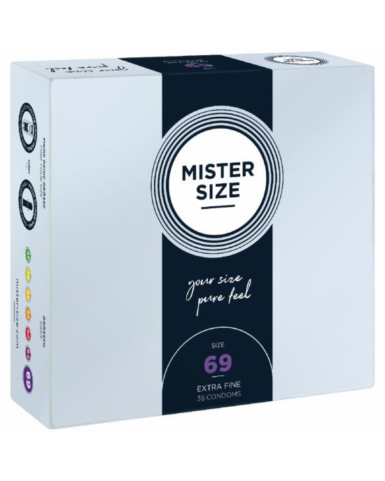 Презервативи Mister Size - pure feel - 69 (36 condoms), товщина 0,05 мм Презервативи Mister Size - pure feel - 69 (36 condoms), товщина 0,05 мм