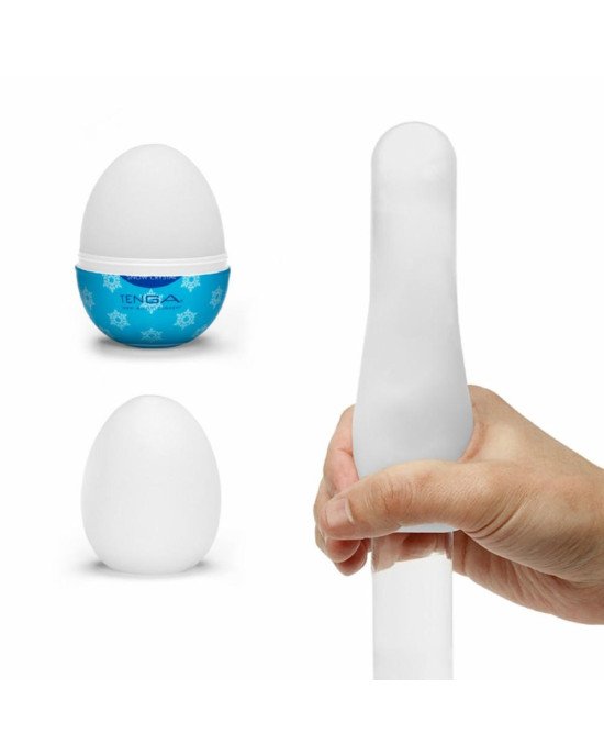 Мастурбатор-яйце Tenga Egg Snow Crystal з охолоджувальним лубрикантом