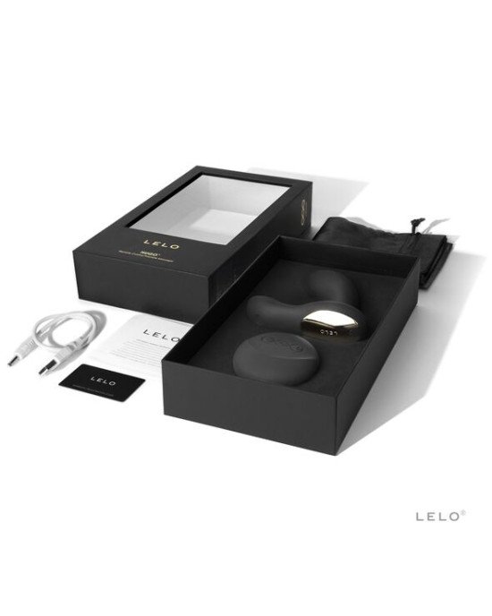 Масажер простати LELO Hugo Black, 2 мотори, пульт ДК, керування рухом Масажер простати LELO Hugo Black, 2 мотори, пульт ДК, керування рухом