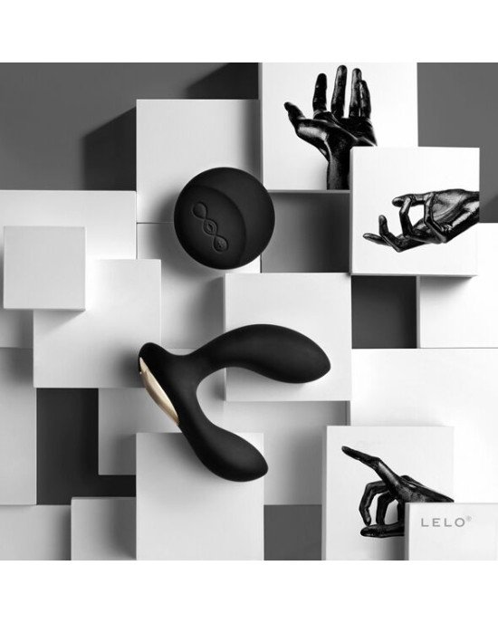Масажер простати LELO Hugo Black, 2 мотори, пульт ДК, керування рухом Масажер простати LELO Hugo Black, 2 мотори, пульт ДК, керування рухом