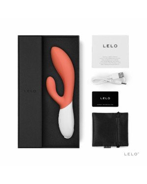 Вібратор-кролик LELO Ina 3 Coral, 10 режимів вібрації, потужний мотор