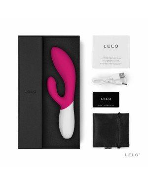 Вібратор-кролик LELO Ina Wave 2 Cerise, манливий рух стовбура + вібрації