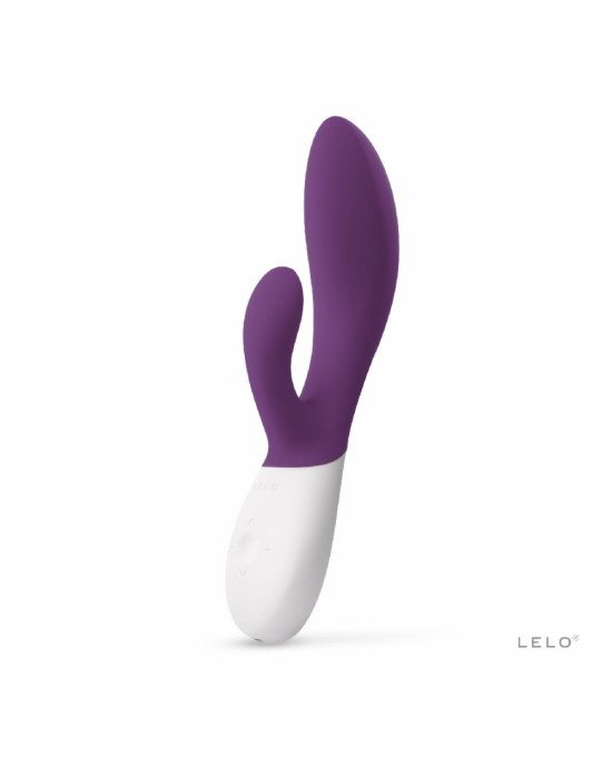 Вібратор-кролик LELO Ina Wave 2 Plum, манливий рух стовбура + вібрації Вібратор-кролик LELO Ina Wave 2 Plum, манливий рух стовбура + вібрації