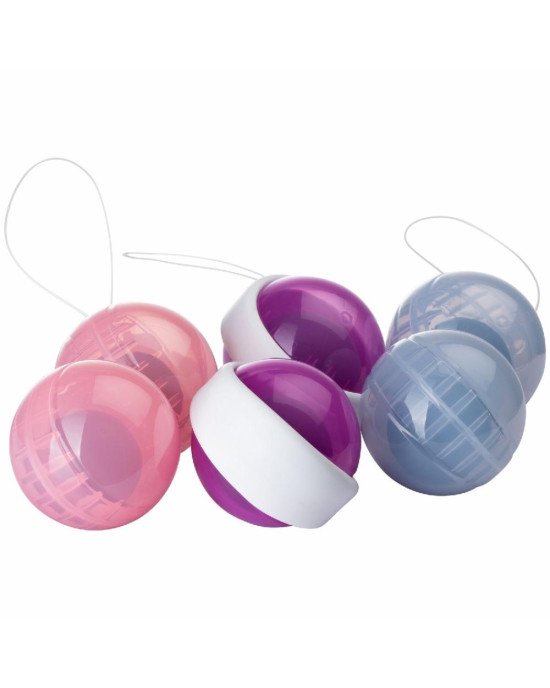 Набір вагінальних кульок LELO Beads Plus, діаметр 3,5 см, змінне навантаження 2х28, 2х37 та 2х60 г Набір вагінальних кульок LELO Beads Plus, діаметр 3,5 см, змінне навантаження 2х28, 2х37 та 2х60 г