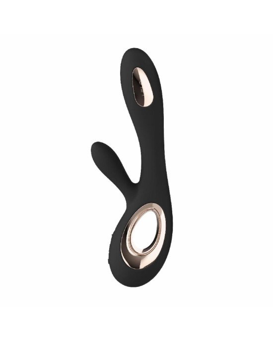 Вібратор-кролик LELO Soraya Wave Black, манливі рухи стовбура Вібратор-кролик LELO Soraya Wave Black, манливі рухи стовбура