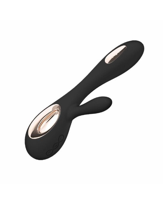 Вібратор-кролик LELO Soraya Wave Black, манливі рухи стовбура Вібратор-кролик LELO Soraya Wave Black, манливі рухи стовбура