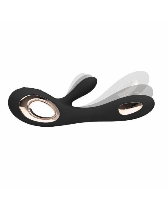 Вібратор-кролик LELO Soraya Wave Black, манливі рухи стовбура Вібратор-кролик LELO Soraya Wave Black, манливі рухи стовбура