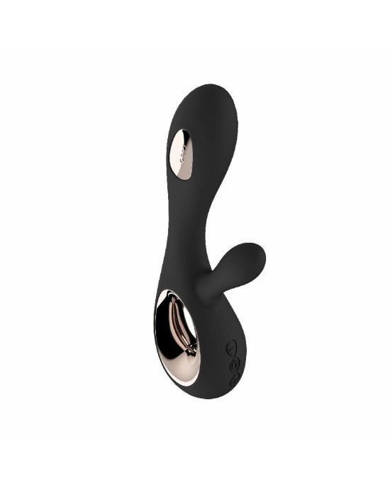 Вібратор-кролик LELO Soraya Wave Black, манливі рухи стовбура Вібратор-кролик LELO Soraya Wave Black, манливі рухи стовбура