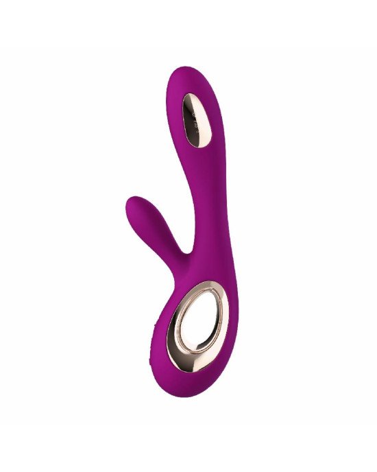 Вібратор-кролик LELO Soraya Wave Deep Rose, манливі рухи стовбура Вібратор-кролик LELO Soraya Wave Deep Rose, манливі рухи стовбура