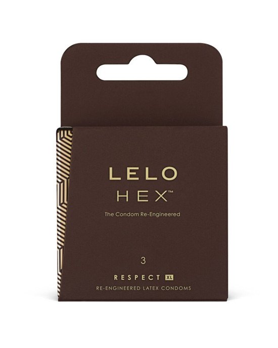 Презервативи LELO HEX Condoms Respect XL 3 Pack, тонкі та суперміцні, збільшений розмір Презервативи LELO HEX Condoms Respect XL 3 Pack, тонкі та суперміцні, збільшений розмір