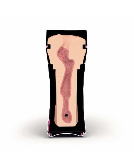 Мастурбатор-вагіна Mystim O(h) PUSH ME Vagina, можна стискати та регулювати вакуум