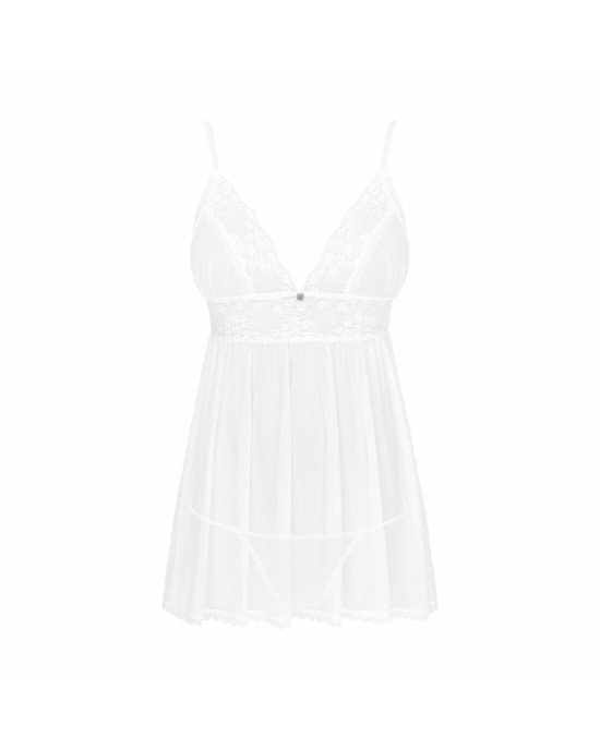 Пеньюар і трусики Obsessive Heavenlly babydoll & thong XL/2XL Пеньюар і трусики Obsessive Heavenlly babydoll & thong XL/2XL