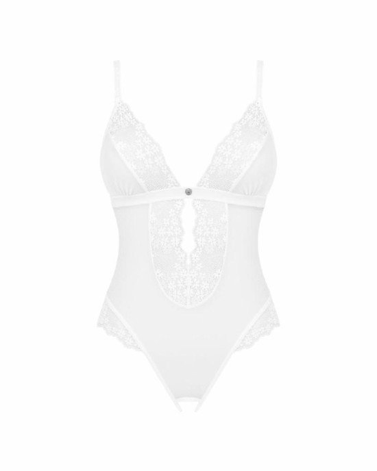 Еротичне напівпрозоре боді Obsessive Heavenlly crotchless teddy XL/2XL, з доступом Еротичне напівпрозоре боді Obsessive Heavenlly crotchless teddy XL/2XL, з доступом