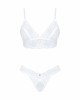 Еротичний комплект Obsessive Heavenlly 2-pcs set XS/S, бюстгальтер і танга Еротичний комплект Obsessive Heavenlly 2-pcs set XS/S, бюстгальтер і танга