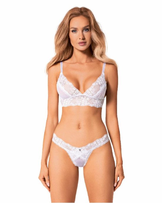Еротичний комплект Obsessive Heavenlly 2-pcs set XL/2XL, бюстгальтер і танга Еротичний комплект Obsessive Heavenlly 2-pcs set XL/2XL, бюстгальтер і танга
