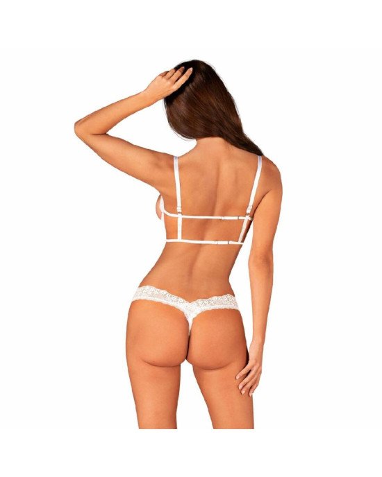 Еротичний комплект Obsessive Heavenlly 2-pcs cupless set XL/2XL, відкриті груди, з доступом Еротичний комплект Obsessive Heavenlly 2-pcs cupless set XL/2XL, відкриті груди, з доступом