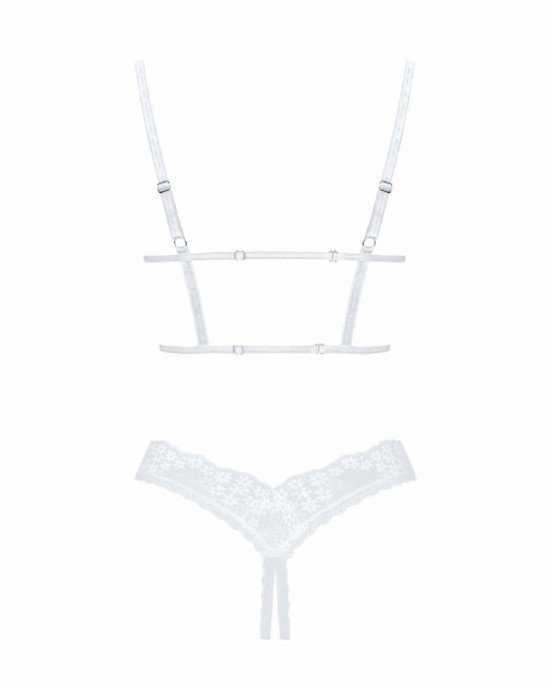Еротичний комплект Obsessive Heavenlly 2-pcs cupless set XL/2XL, відкриті груди, з доступом Еротичний комплект Obsessive Heavenlly 2-pcs cupless set XL/2XL, відкриті груди, з доступом