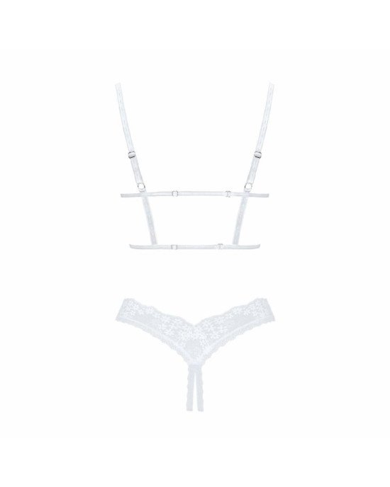 Еротичний комплект Obsessive Heavenlly 2-pcs cupless set XL/2XL, відкриті груди, з доступом Еротичний комплект Obsessive Heavenlly 2-pcs cupless set XL/2XL, відкриті груди, з доступом