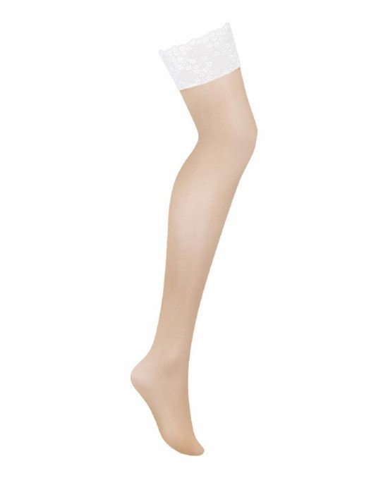 Панчохи Obsessive Heavenlly stockings XS/S, широка резинка