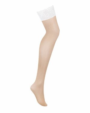 Панчохи Obsessive Heavenlly stockings M/L, широка резинка