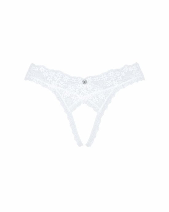 Мереживні танга Obsessive Heavenlly crotchless thong XL/2XL, з доступом Мереживні танга Obsessive Heavenlly crotchless thong XL/2XL, з доступом