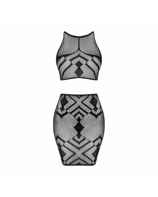 Еротичний напівпрозорий комплект Obsessive K101 top & skirt S/M/L, топ, спідниця Еротичний напівпрозорий комплект Obsessive K101 top & skirt S/M/L, топ, спідниця