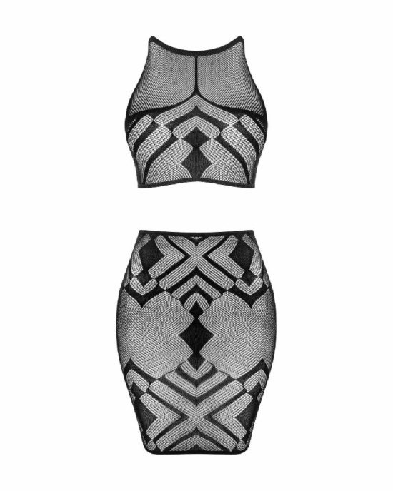 Еротичний напівпрозорий комплект Obsessive K101 top & skirt S/M/L, топ, спідниця Еротичний напівпрозорий комплект Obsessive K101 top & skirt S/M/L, топ, спідниця