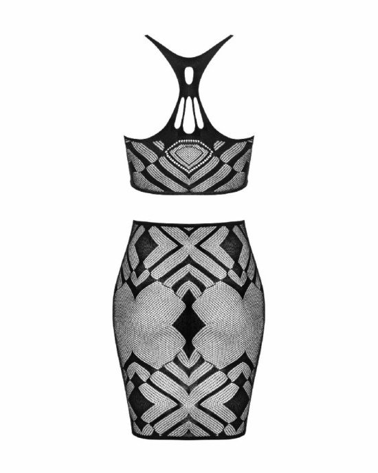 Еротичний напівпрозорий комплект Obsessive K101 top & skirt S/M/L, топ, спідниця Еротичний напівпрозорий комплект Obsessive K101 top & skirt S/M/L, топ, спідниця