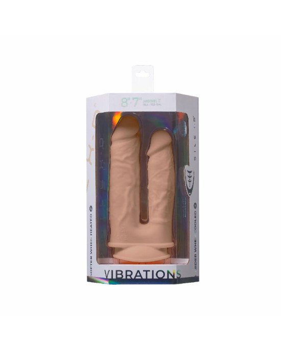 Подвійний фалоімітатор з вібрацією SilexD Double Gusto Vibro Flesh (Model 1 size 8 Подвійний фалоімітатор з вібрацією SilexD Double Gusto Vibro Flesh (Model 1 size 8