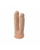 Подвійний фалоімітатор з вібрацією SilexD Double Gusto Vibro Flesh (Model 1 size 8 Подвійний фалоімітатор з вібрацією SilexD Double Gusto Vibro Flesh (Model 1 size 8