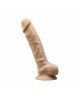 Фалоімітатор з вібрацією SilexD Vetus Vibro Flesh (MODEL 1 size 8in) + LRS, двошаровий, діаметр 4,2