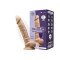 Фалоімітатор з вібрацією SilexD Vetus Vibro Flesh (MODEL 1 size 8in) + LRS, двошаровий, діаметр 4,2