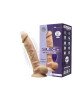 Фалоімітатор з вібрацією SilexD Vetus Vibro Flesh (MODEL 1 size 8in) + LRS, двошаровий, діаметр 4,2