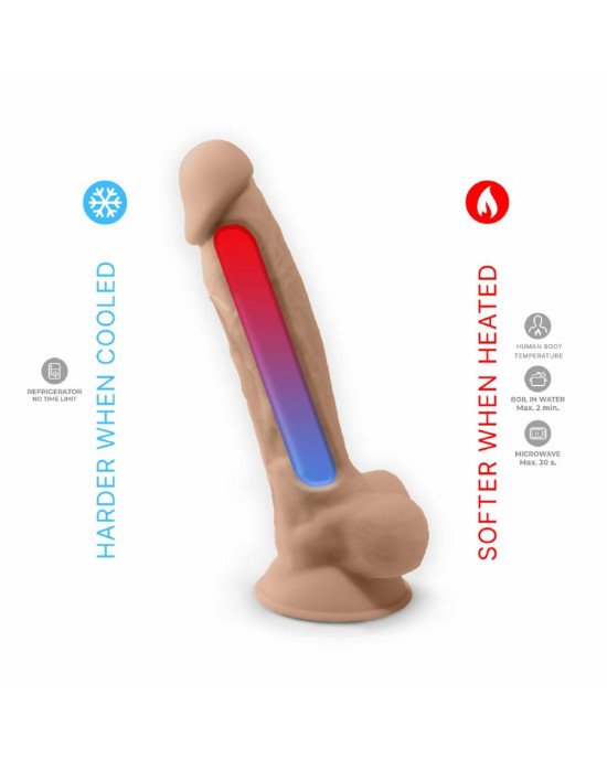 Фалоімітатор з вібрацією SilexD Vetus Vibro Flesh (MODEL 1 size 8in) + LRS, двошаровий, діаметр 4,2 Фалоімітатор з вібрацією SilexD Vetus Vibro Flesh (MODEL 1 size 8in) + LRS, двошаровий, діаметр 4,2