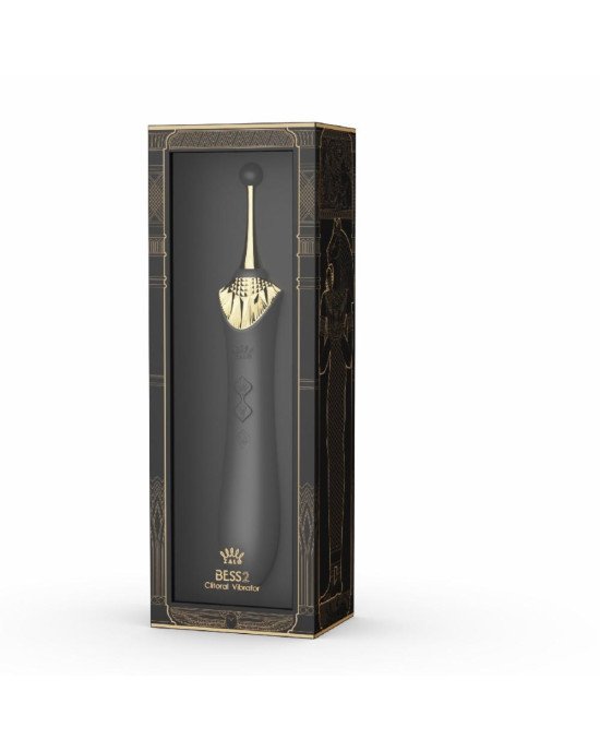 Вагінально-кліторальний вібратор Zalo — Bess 2 Obsidian Black, мультифункціональний із насадками Вагінально-кліторальний вібратор Zalo — Bess 2 Obsidian Black, мультифункціональний із насадками