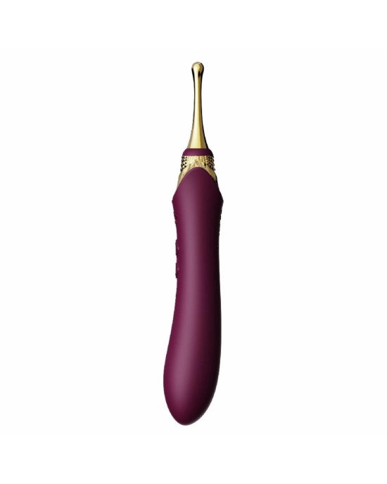 Вагінально-кліторальний вібратор Zalo — Bess 2 Velvet Purple, мультифункціональний із насадками
