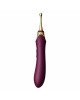 Вагінально-кліторальний вібратор Zalo — Bess 2 Velvet Purple, мультифункціональний із насадками