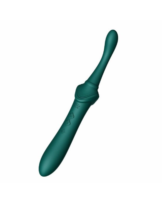 Вагінально-кліторальний вібратор Zalo — Bess 2 Turquoise Green, мультифункціональний із насадками Вагінально-кліторальний вібратор Zalo — Bess 2 Turquoise Green, мультифункціональний із насадками
