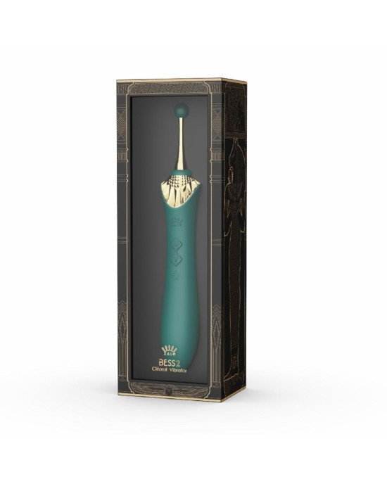 Вагінально-кліторальний вібратор Zalo — Bess 2 Turquoise Green, мультифункціональний із насадками Вагінально-кліторальний вібратор Zalo — Bess 2 Turquoise Green, мультифункціональний із насадками