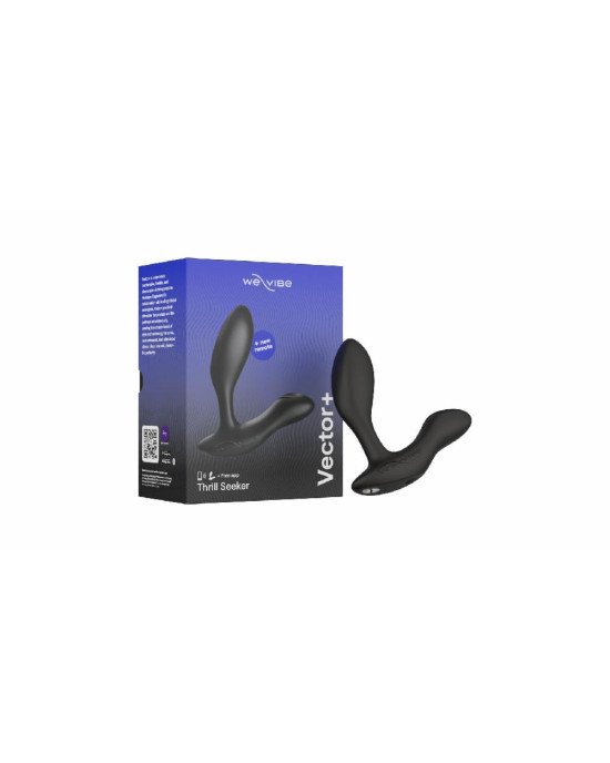 Смарт-вібромасажер простати We-Vibe Vector+ CHARCOAL BLACK, пульт ДК, регульований кут нахилу Смарт-вібромасажер простати We-Vibe Vector+ CHARCOAL BLACK, пульт ДК, регульований кут нахилу